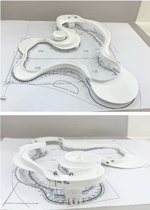 図: 3Dプリンターで出力した「やしまーる」の模型写真